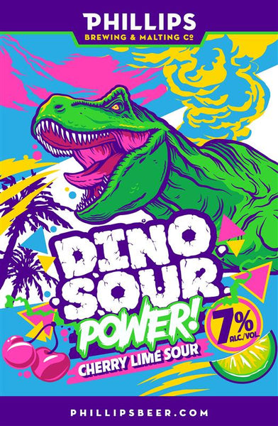 Dinosour Power Cherry Lime Poster